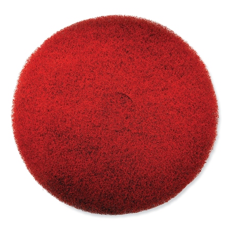 Sc Johnson Professional EZ CARE Heavy Duty Scrub Pad, 17 in. Diameter, Red/Gray, 5PK 311183